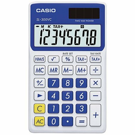 CASIO SL300VCBE 8-Digit LCD Blue Handheld Calculator 328CSOSL300B